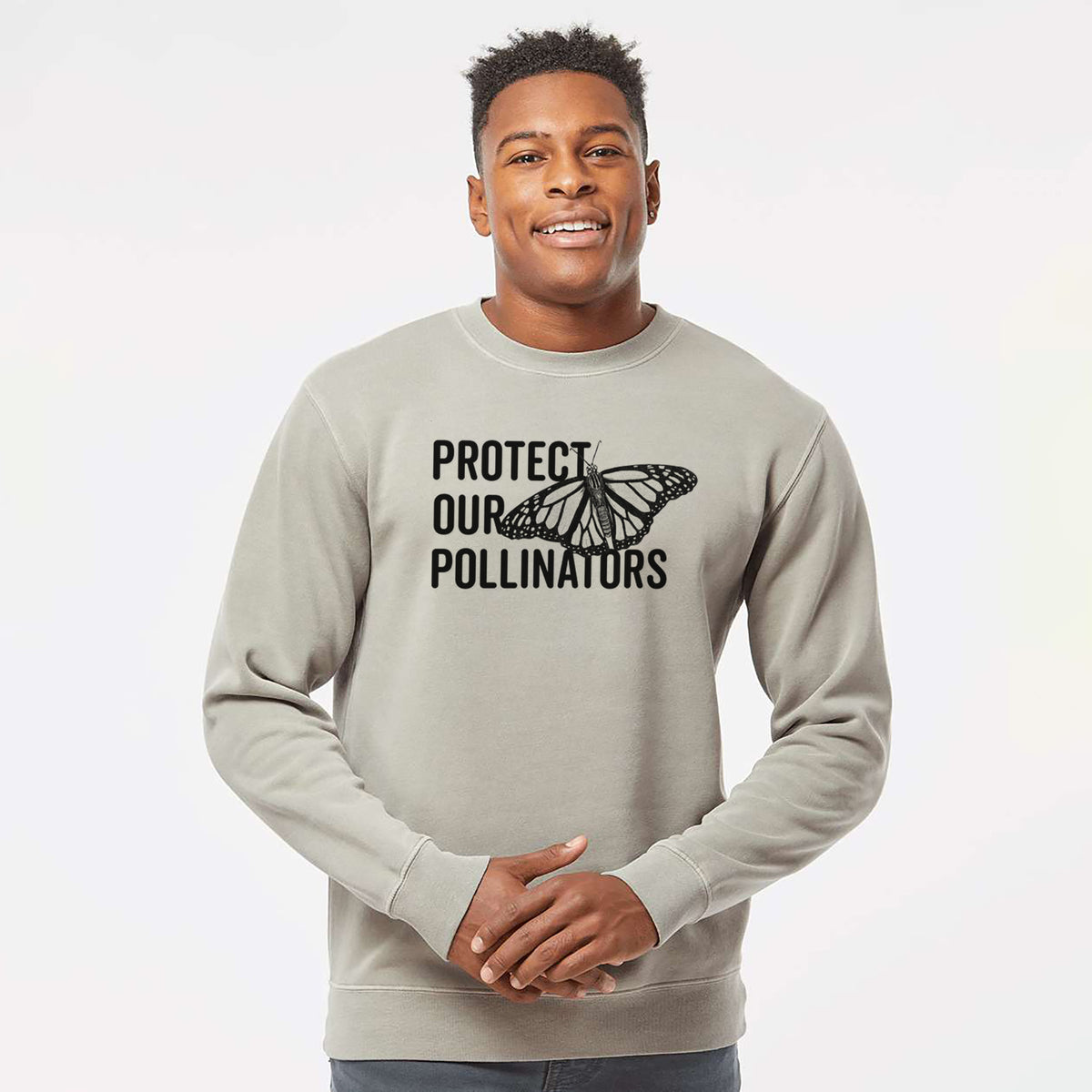 Protect our Pollinators - Unisex Pigment Dyed Crew Sweatshirt