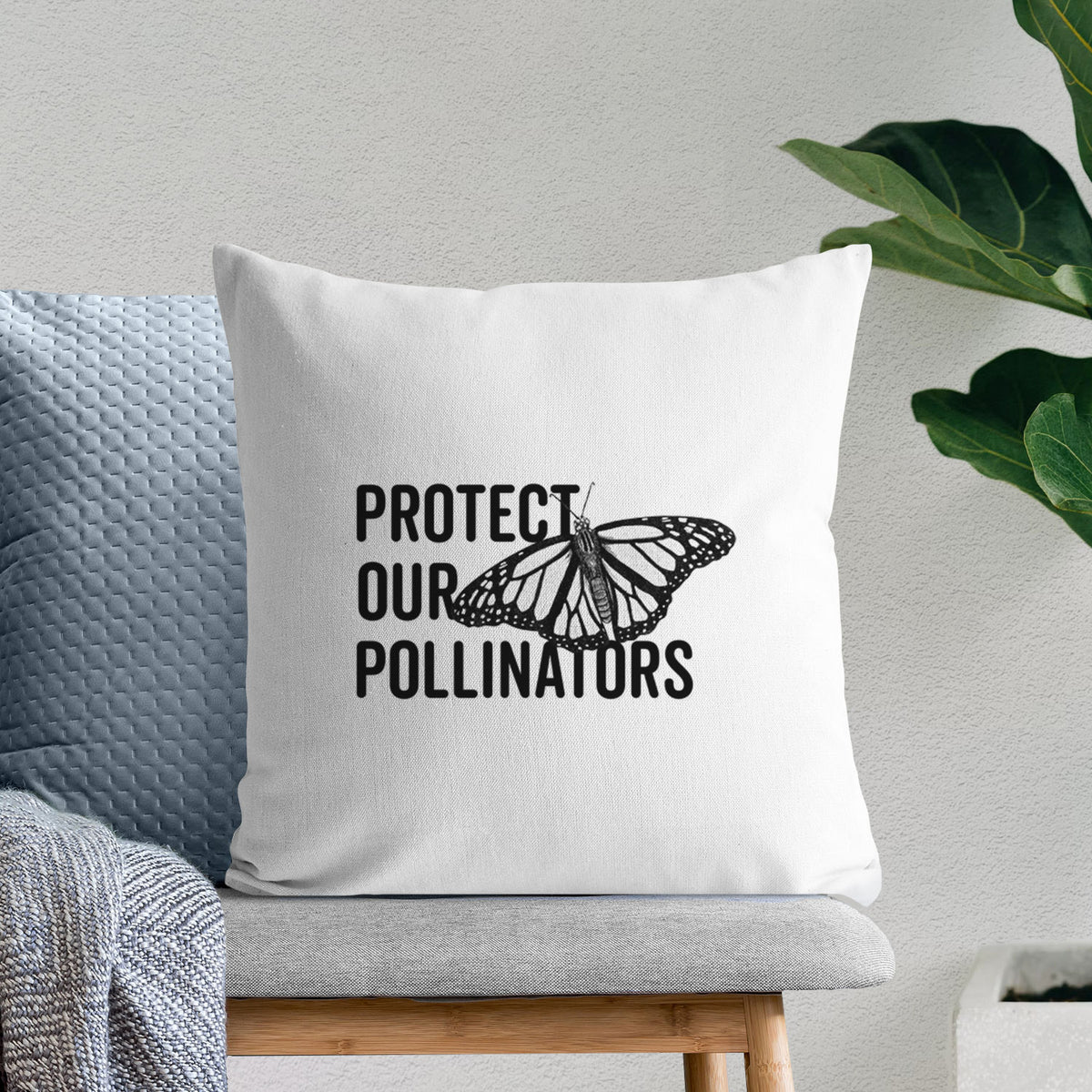 Protect our Pollinators - Throw Pillow Cover