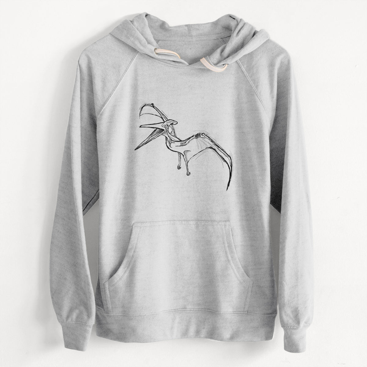 CLEARANCE - Pteranodon Longiceps  - Unisex Slim Fit Loopback Terry Hoodie