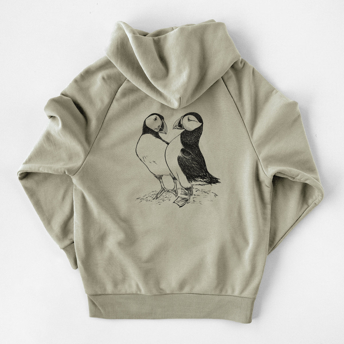 Atlantic Puffins Pair - Fratercula arctica - UltraLuxe Heavyweight French Terry Hoodie