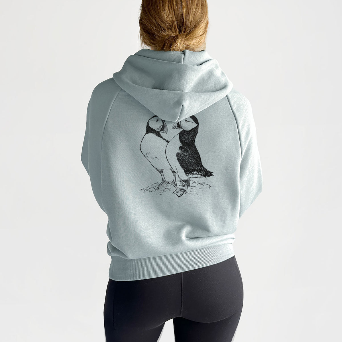 Atlantic Puffins Pair - Fratercula arctica - UltraLuxe Heavyweight French Terry Hoodie