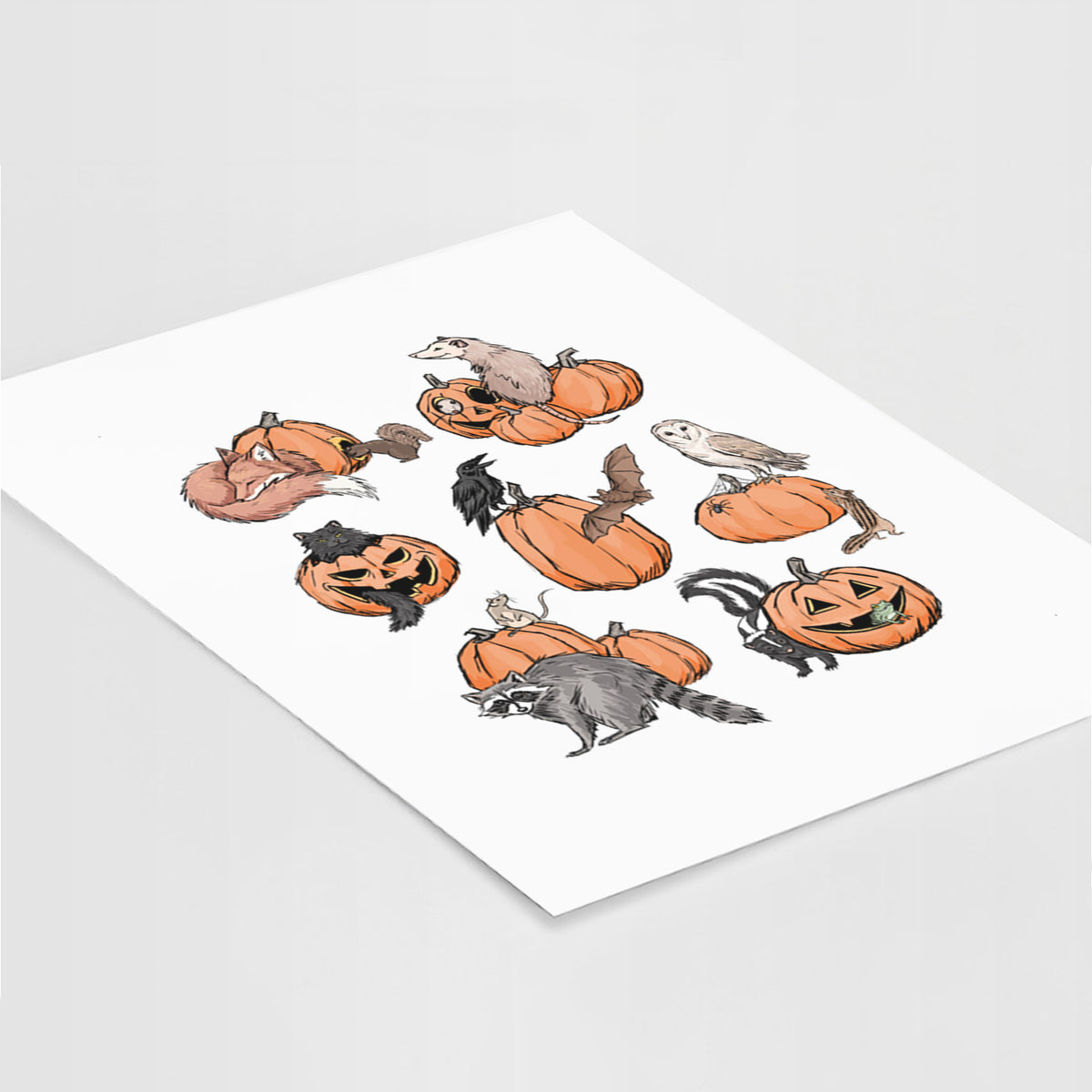 Woodland Pumpkin Patch Party - Fine Art Print