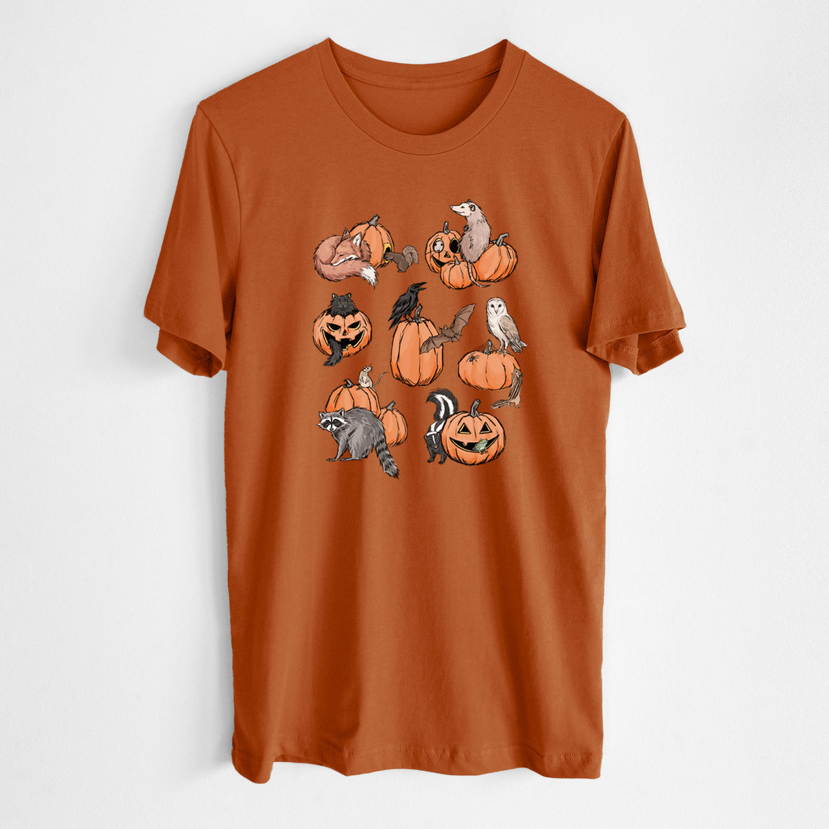 Woodland Pumpkin Patch Party - Lightweight 100% Cotton Unisex Crewneck