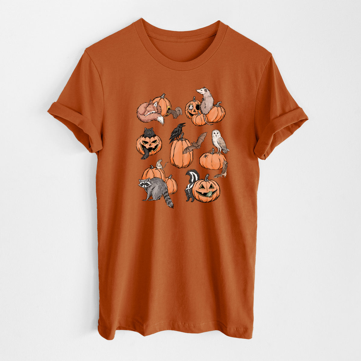 Woodland Pumpkin Patch Party - Lightweight 100% Cotton Unisex Crewneck