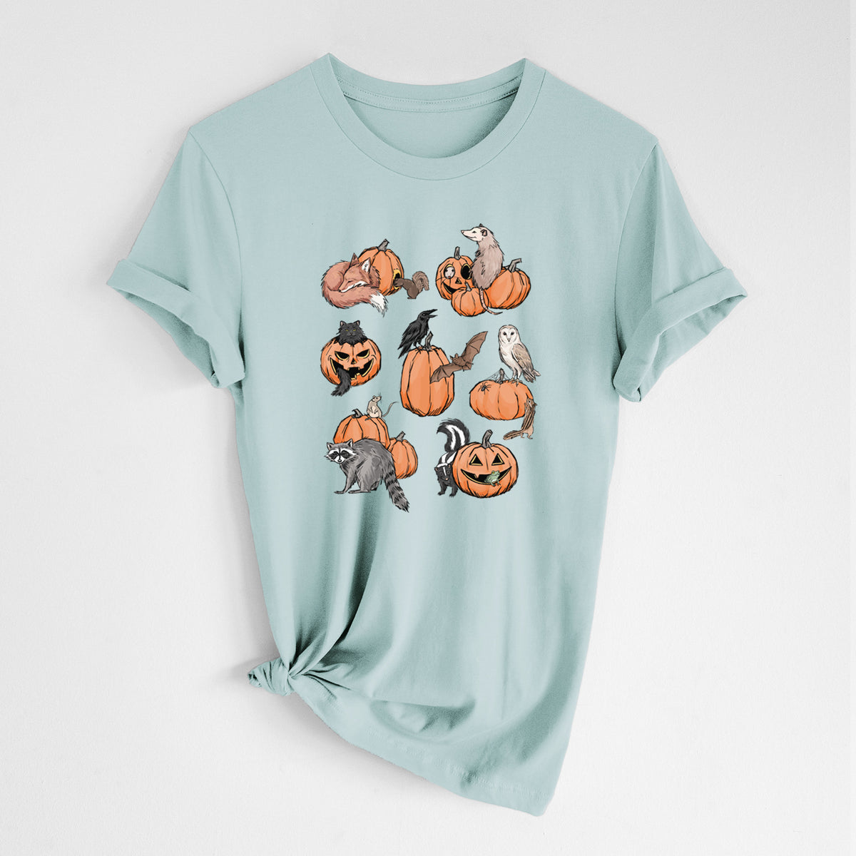 Woodland Pumpkin Patch Party - Lightweight 100% Cotton Unisex Crewneck