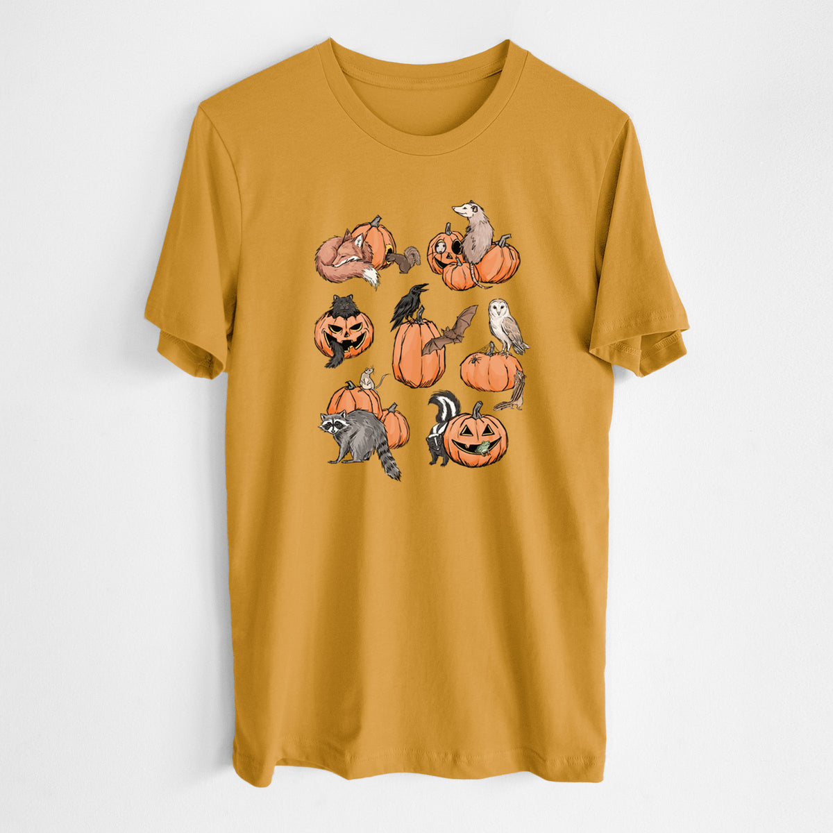 Woodland Pumpkin Patch Party - Lightweight 100% Cotton Unisex Crewneck