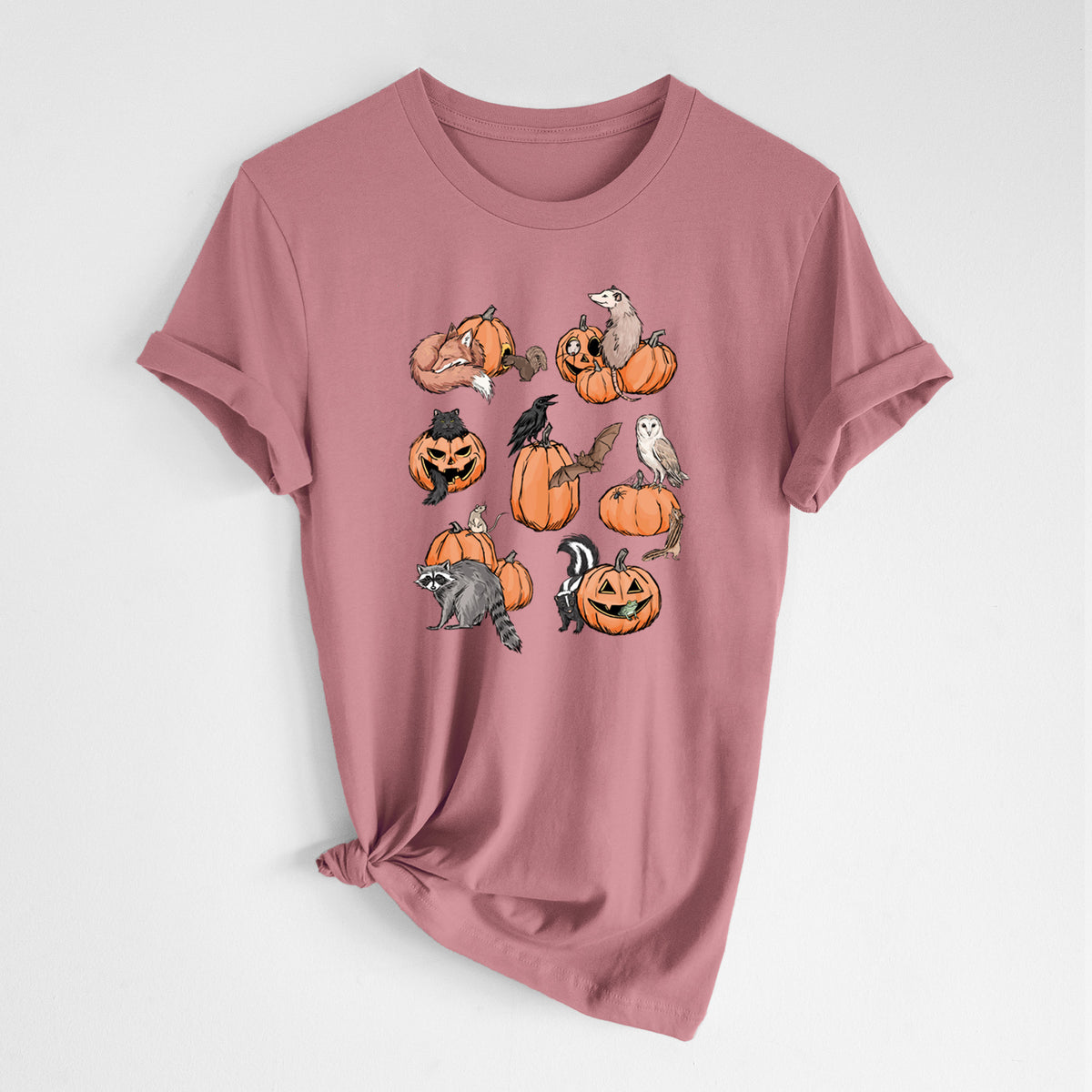 Woodland Pumpkin Patch Party - Lightweight 100% Cotton Unisex Crewneck