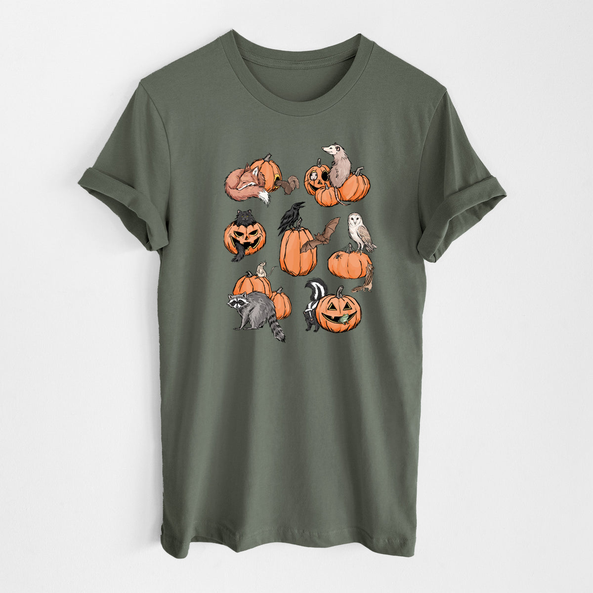 Woodland Pumpkin Patch Party - Lightweight 100% Cotton Unisex Crewneck
