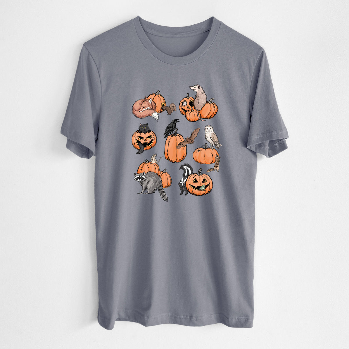 Woodland Pumpkin Patch Party - Lightweight 100% Cotton Unisex Crewneck