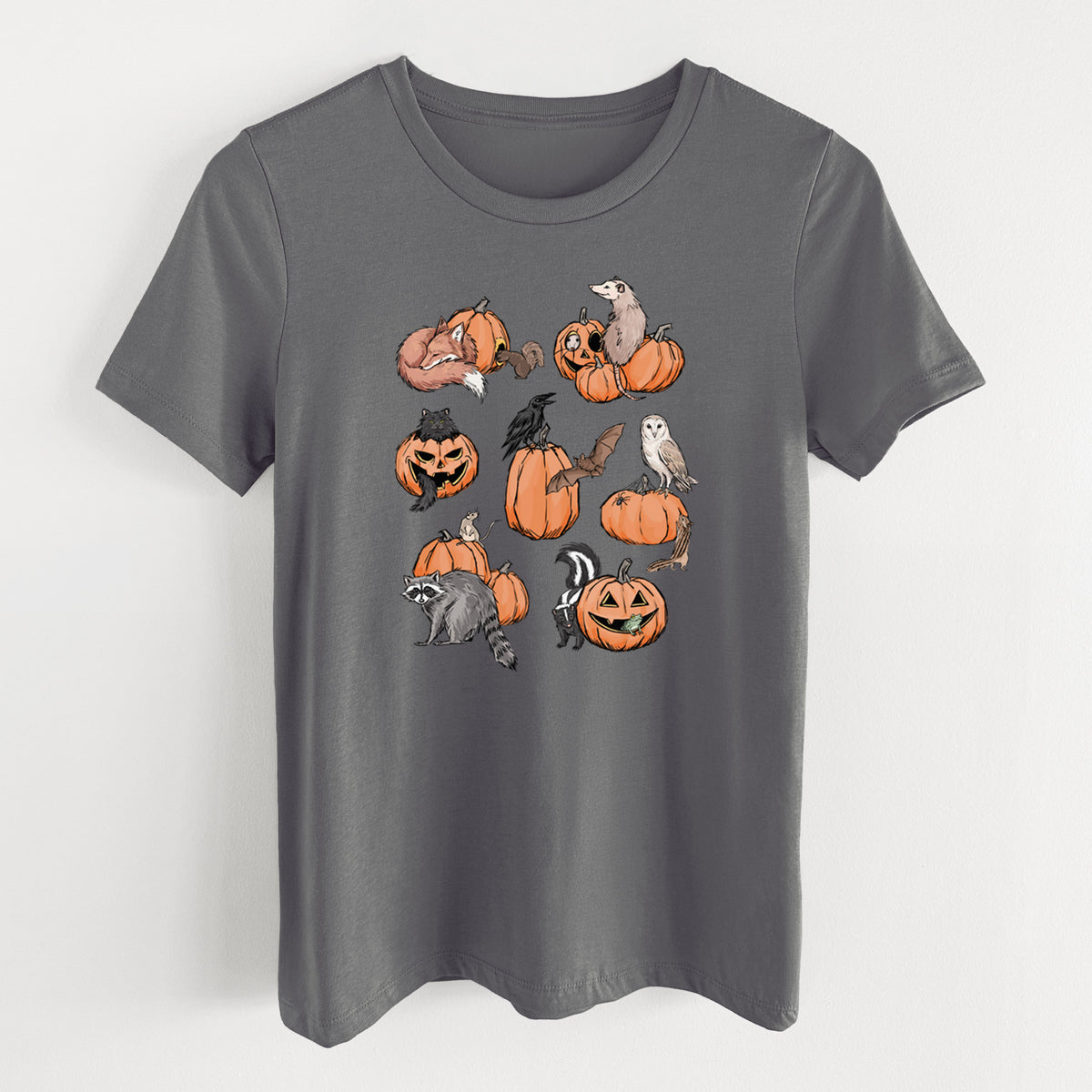 Woodland Pumpkin Patch Party - Women's Lightweight Relaxed Fit 100% Cotton Crewneck