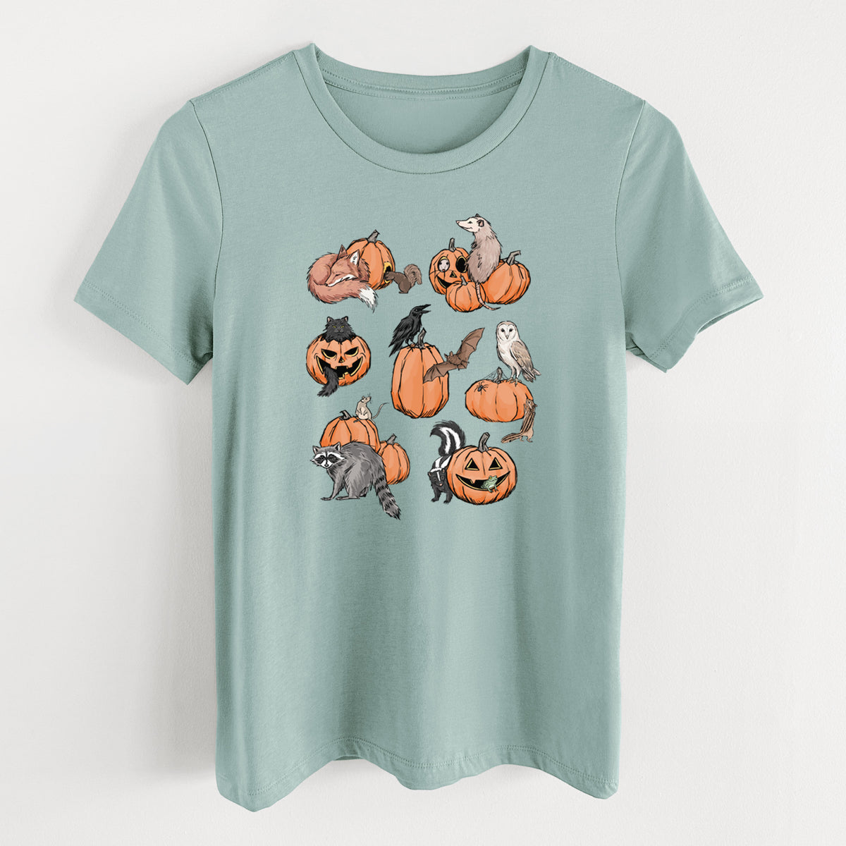 Woodland Pumpkin Patch Party - Women's Lightweight Relaxed Fit 100% Cotton Crewneck