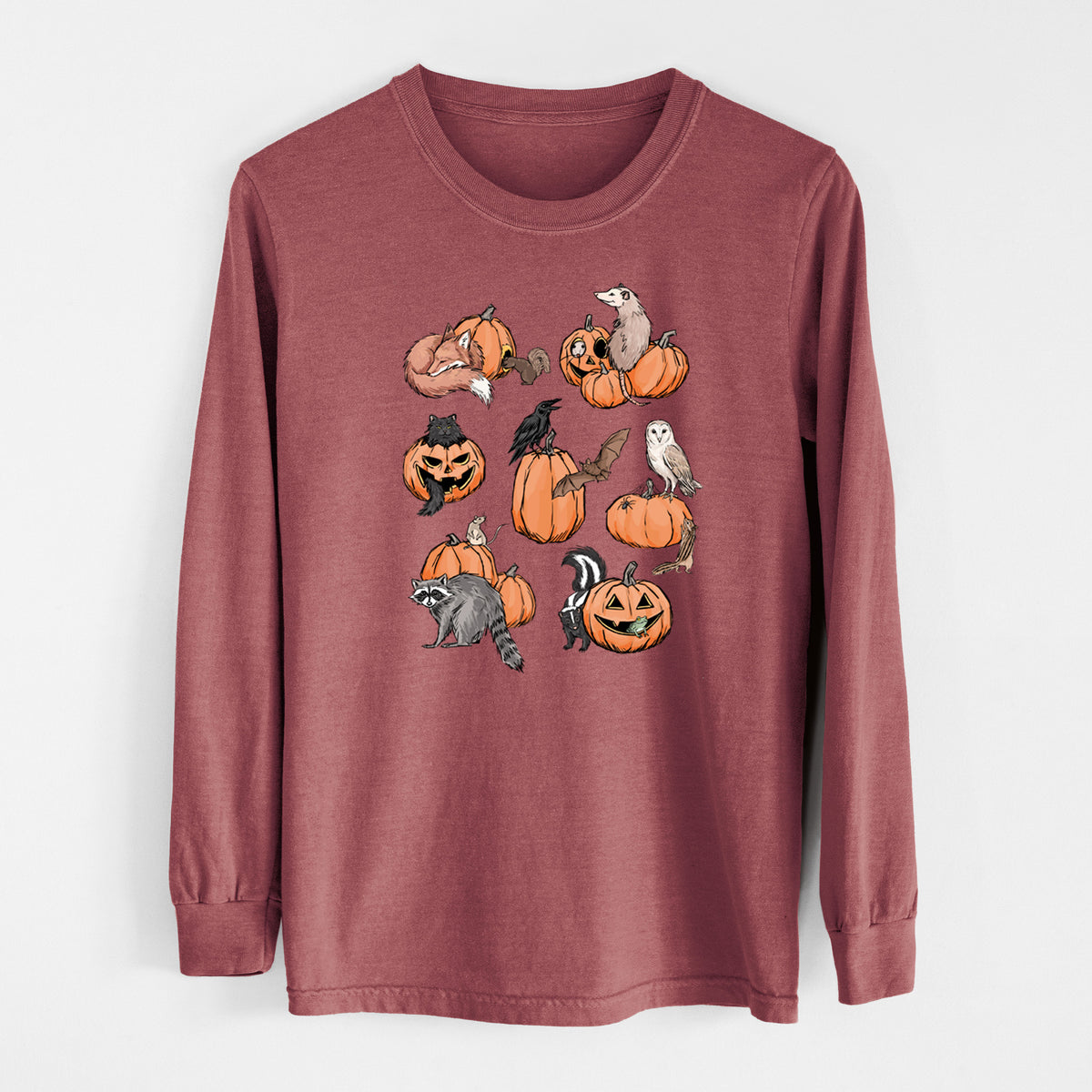 Woodland Pumpkin Patch Party - Unisex Comfort Colors 100% Cotton Long Sleeve