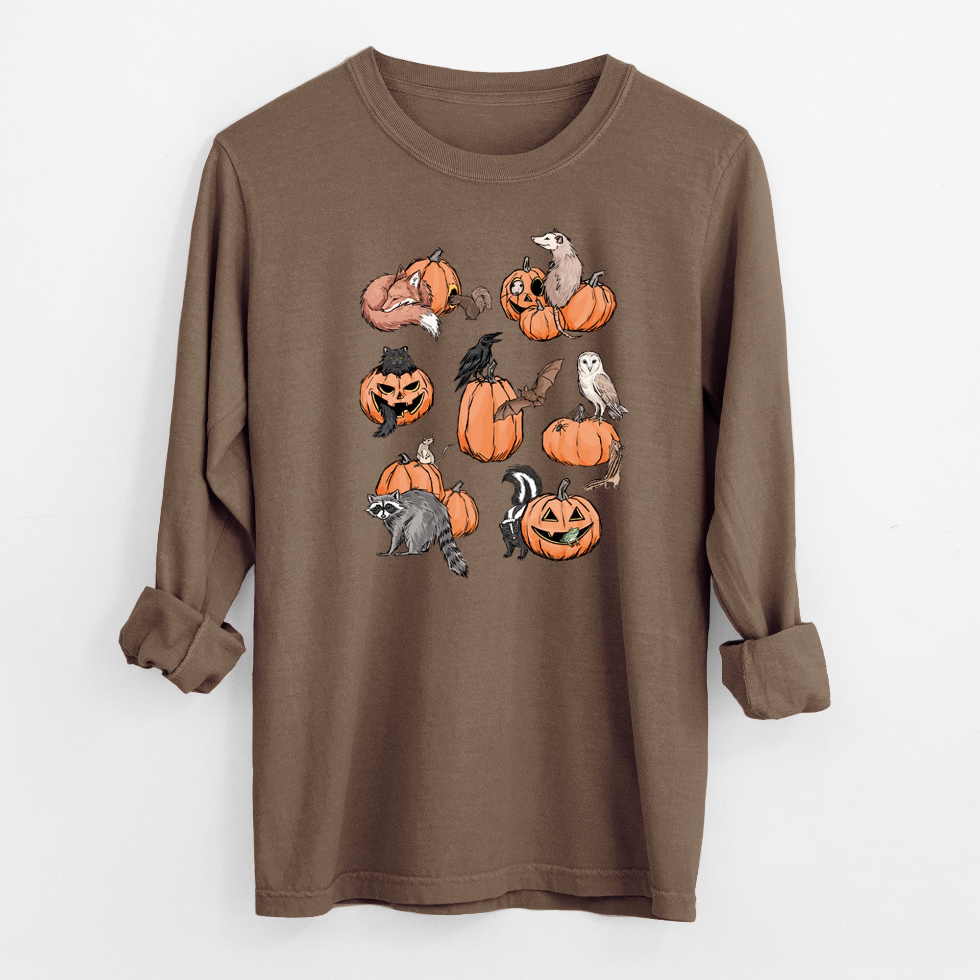 Woodland Pumpkin Patch Party - Unisex Comfort Colors 100% Cotton Long Sleeve
