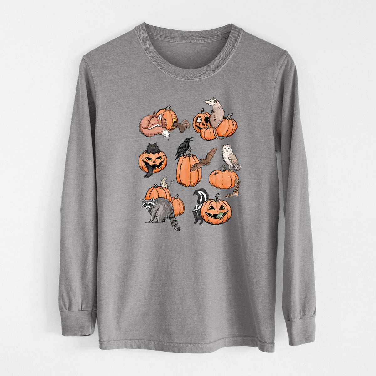 Woodland Pumpkin Patch Party - Unisex Comfort Colors 100% Cotton Long Sleeve