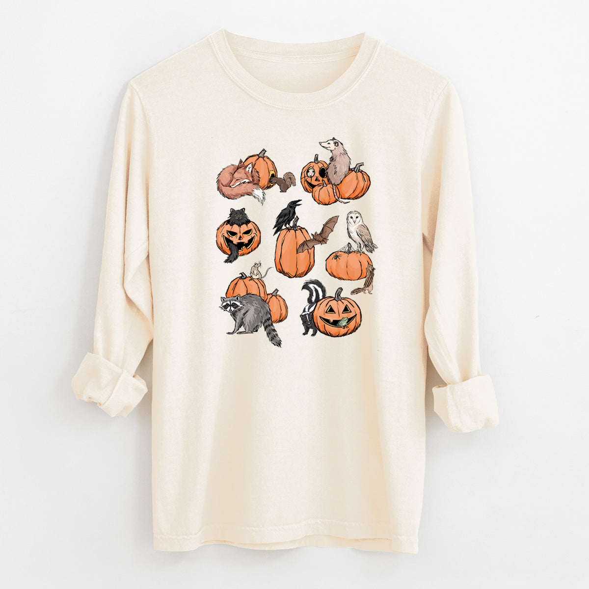 Woodland Pumpkin Patch Party - Unisex Comfort Colors 100% Cotton Long Sleeve