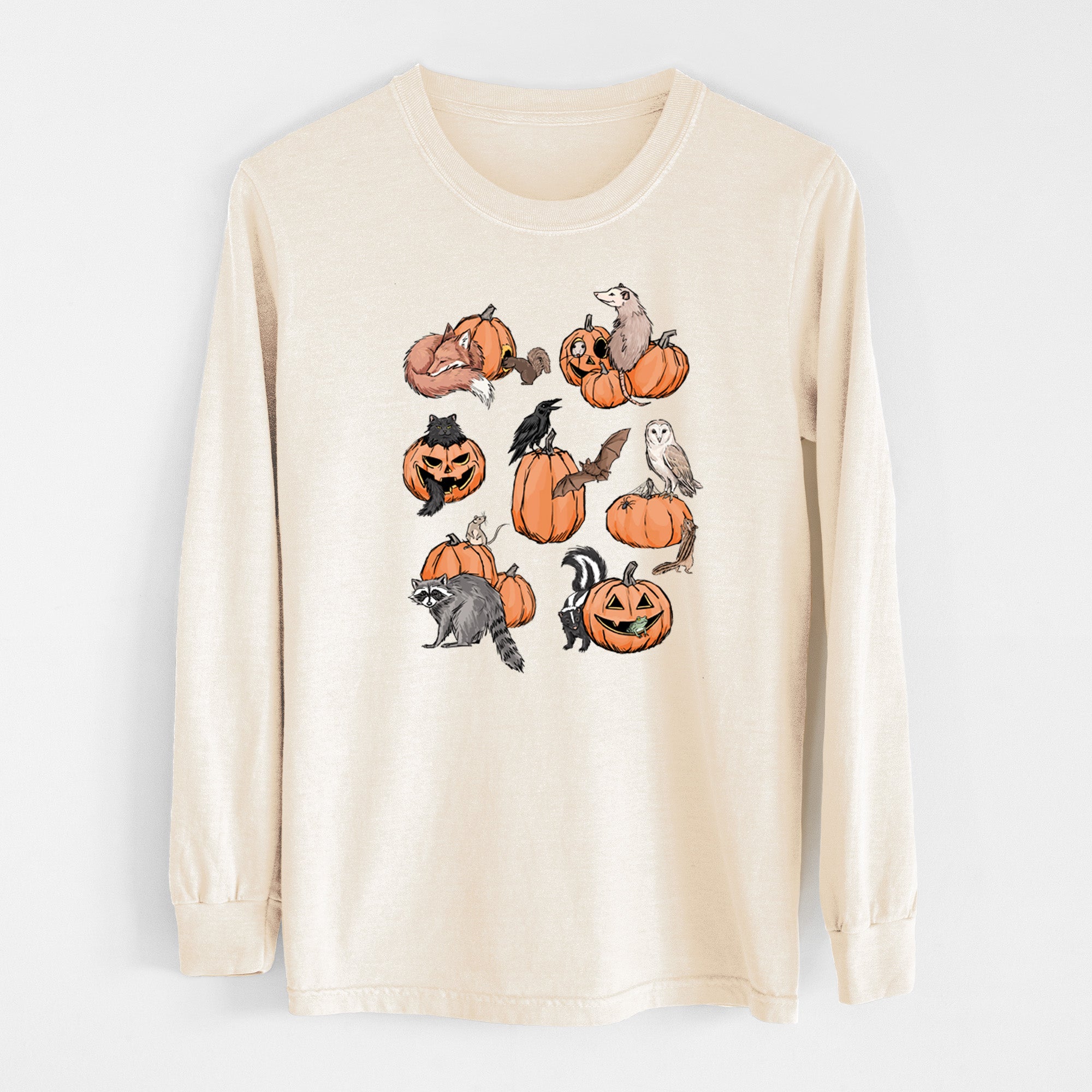 Woodland Pumpkin Patch Party - Unisex Comfort Colors 100% Cotton Long Sleeve