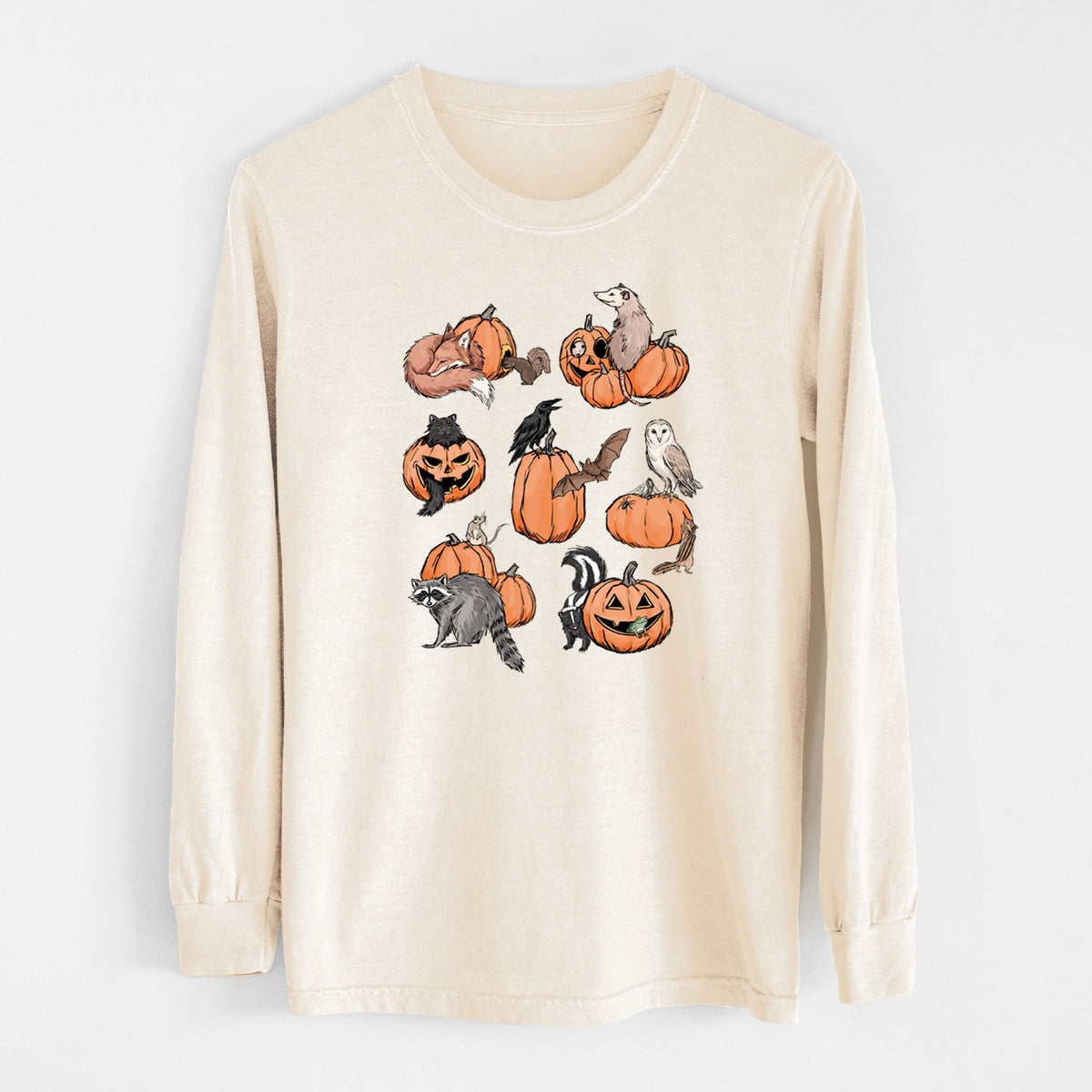 Woodland Pumpkin Patch Party - Unisex Comfort Colors 100% Cotton Long Sleeve