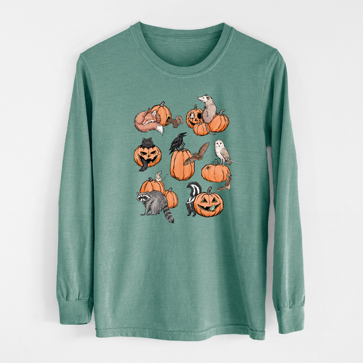 Woodland Pumpkin Patch Party - Unisex Comfort Colors 100% Cotton Long Sleeve
