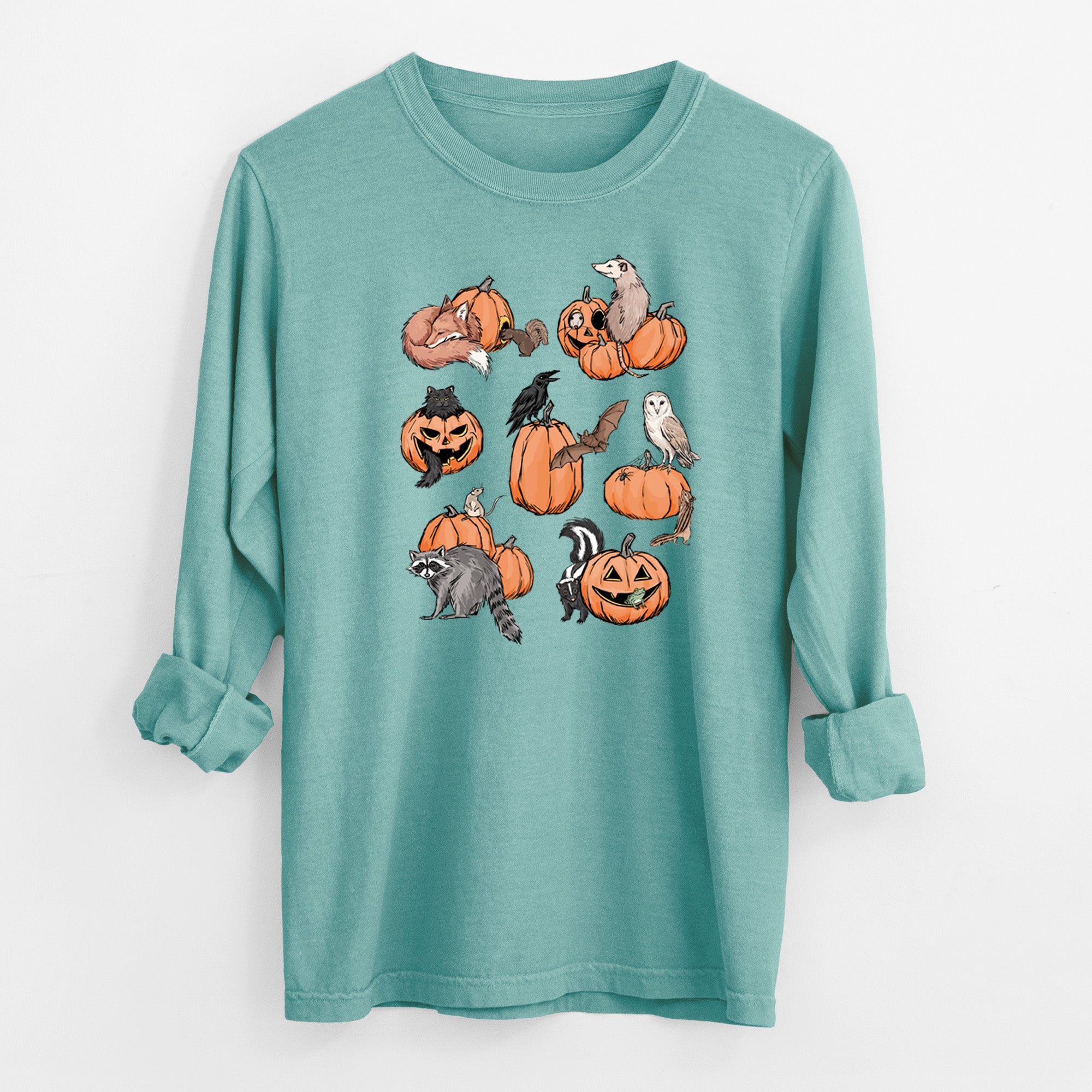 Woodland Pumpkin Patch Party - Unisex Comfort Colors 100% Cotton Long Sleeve