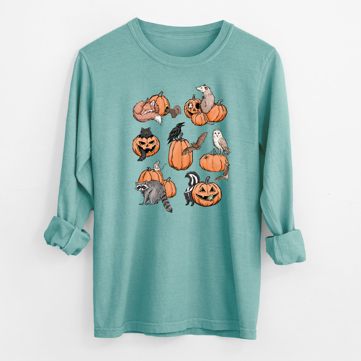 Woodland Pumpkin Patch Party - Unisex Comfort Colors 100% Cotton Long Sleeve
