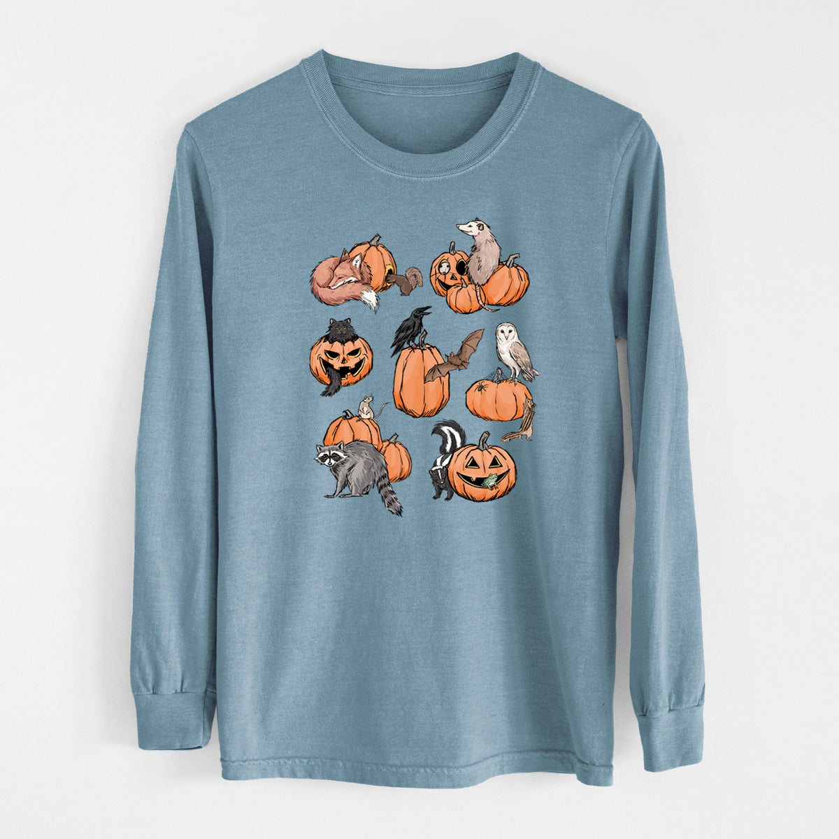 Woodland Pumpkin Patch Party - Unisex Comfort Colors 100% Cotton Long Sleeve