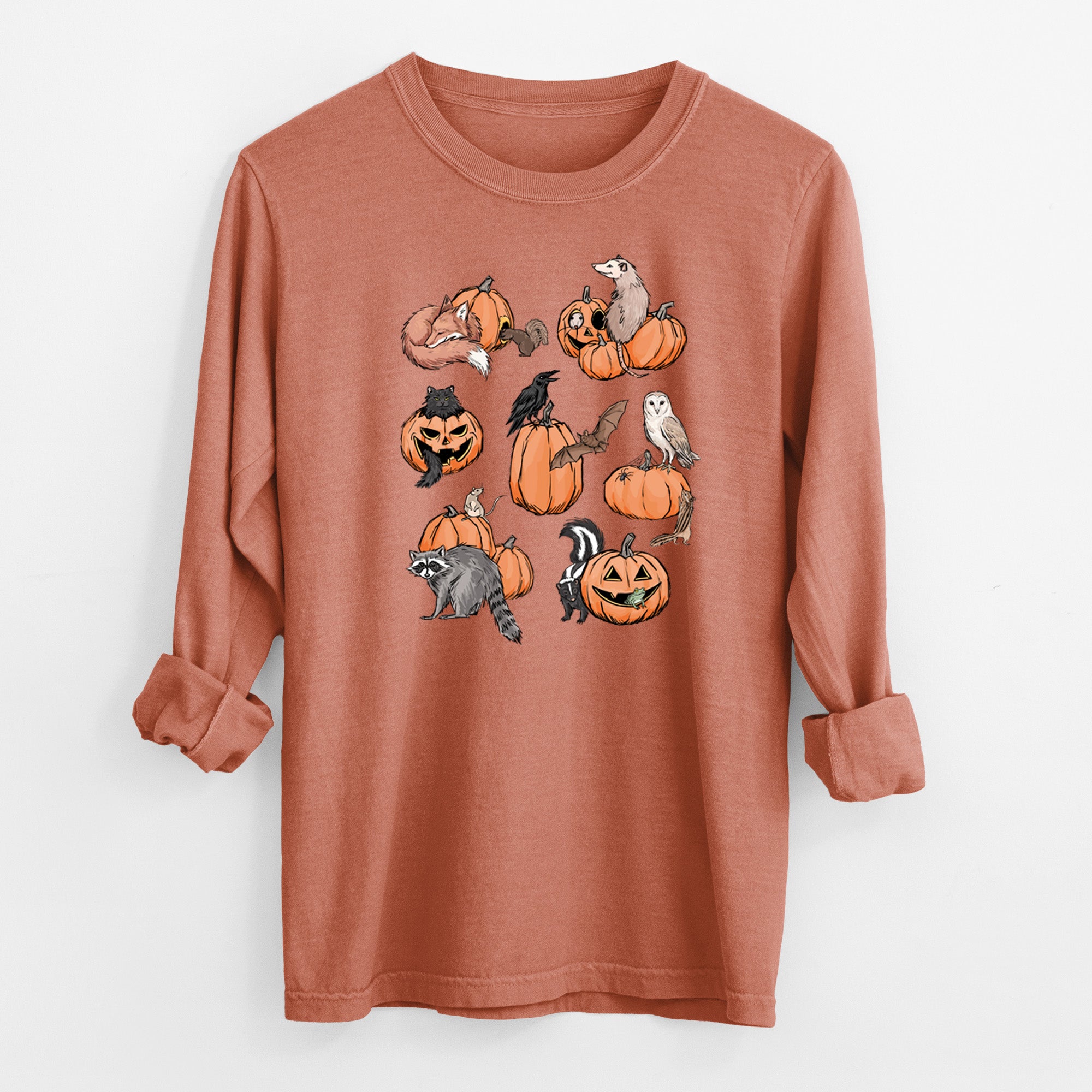 Woodland Pumpkin Patch Party - Unisex Comfort Colors 100% Cotton Long Sleeve