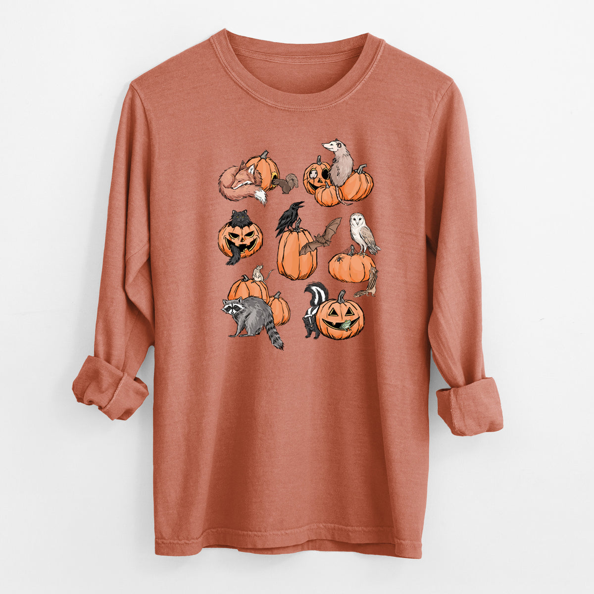 Woodland Pumpkin Patch Party - Unisex Comfort Colors 100% Cotton Long Sleeve