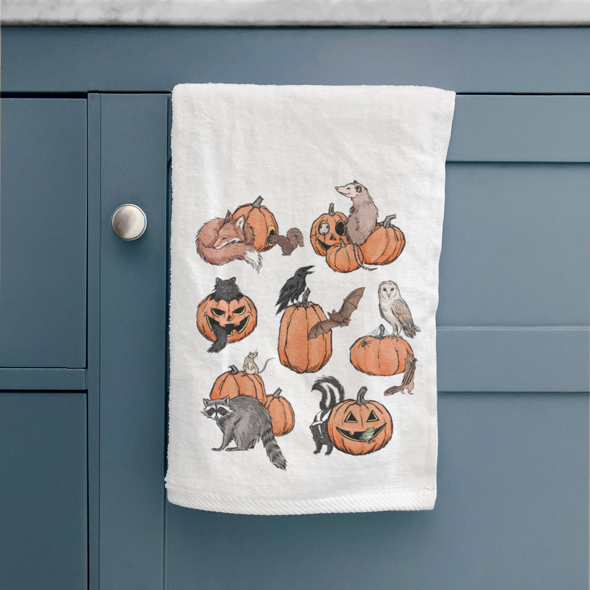 Woodland Pumpkin Patch Party - Premium Hand Towel