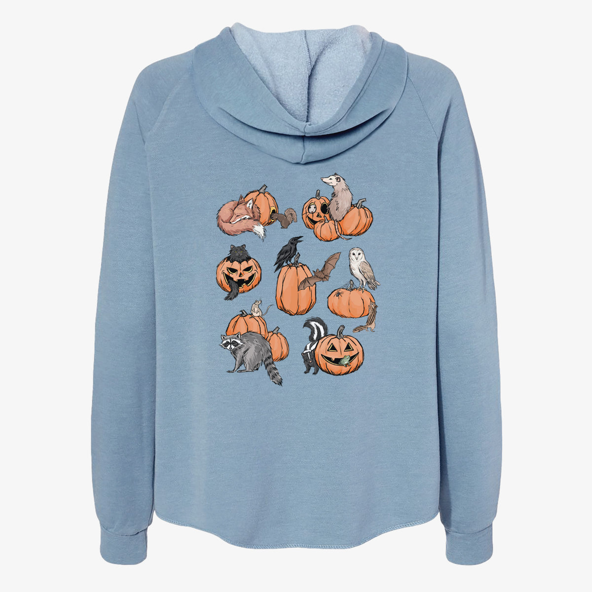 Woodland Pumpkin Patch Party - Women's Cali Wave Zip-Up Sweatshirt