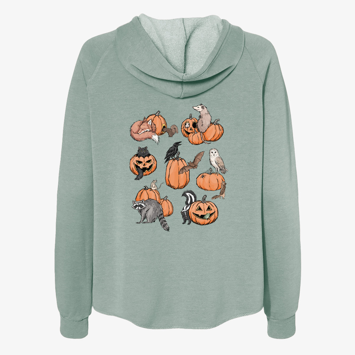 Woodland Pumpkin Patch Party - Women's Cali Wave Zip-Up Sweatshirt