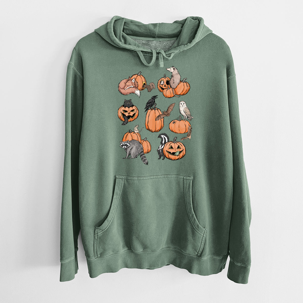 Woodland Pumpkin Patch Party - Unisex Pigment Dyed Hoodie
