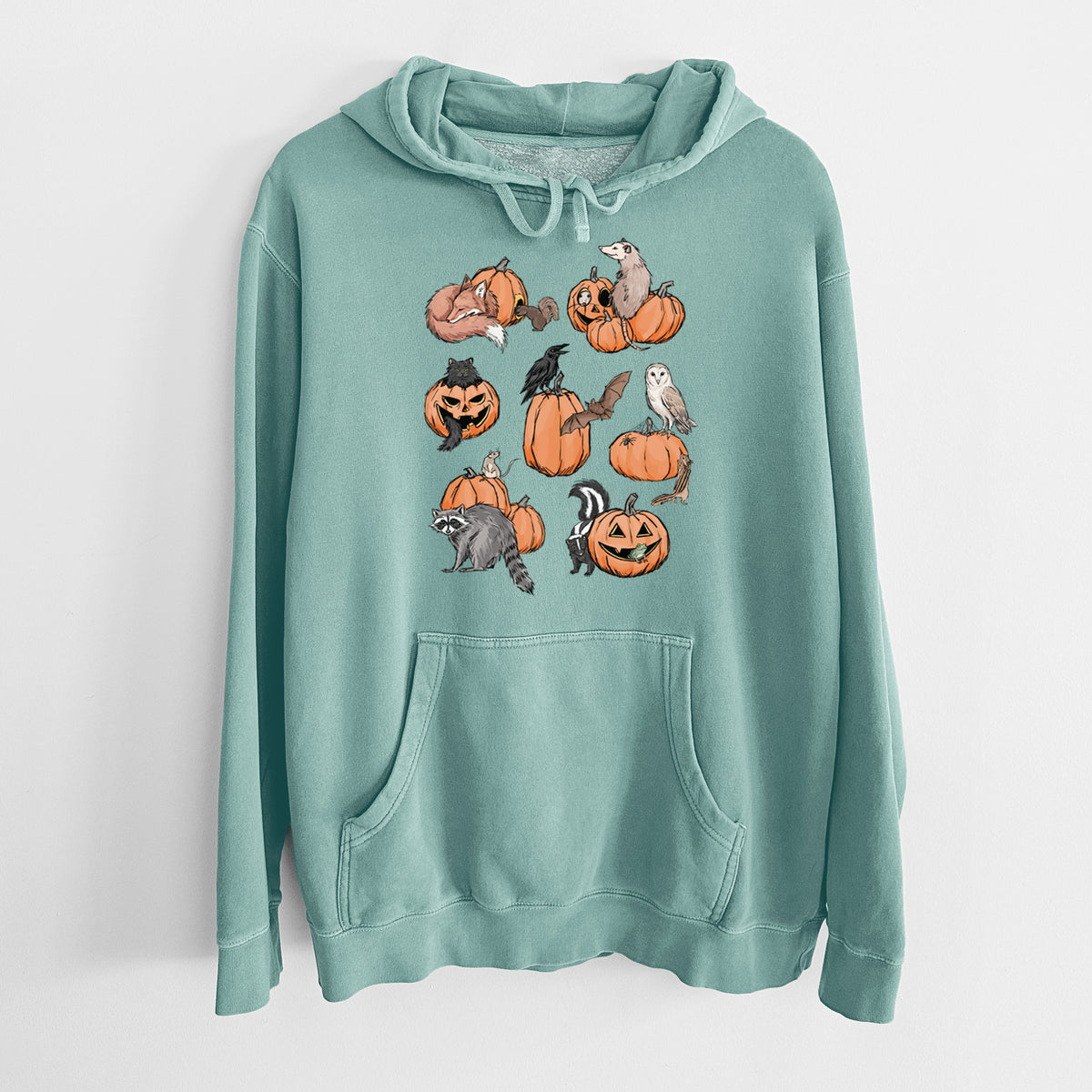 Woodland Pumpkin Patch Party - Unisex Pigment Dyed Hoodie