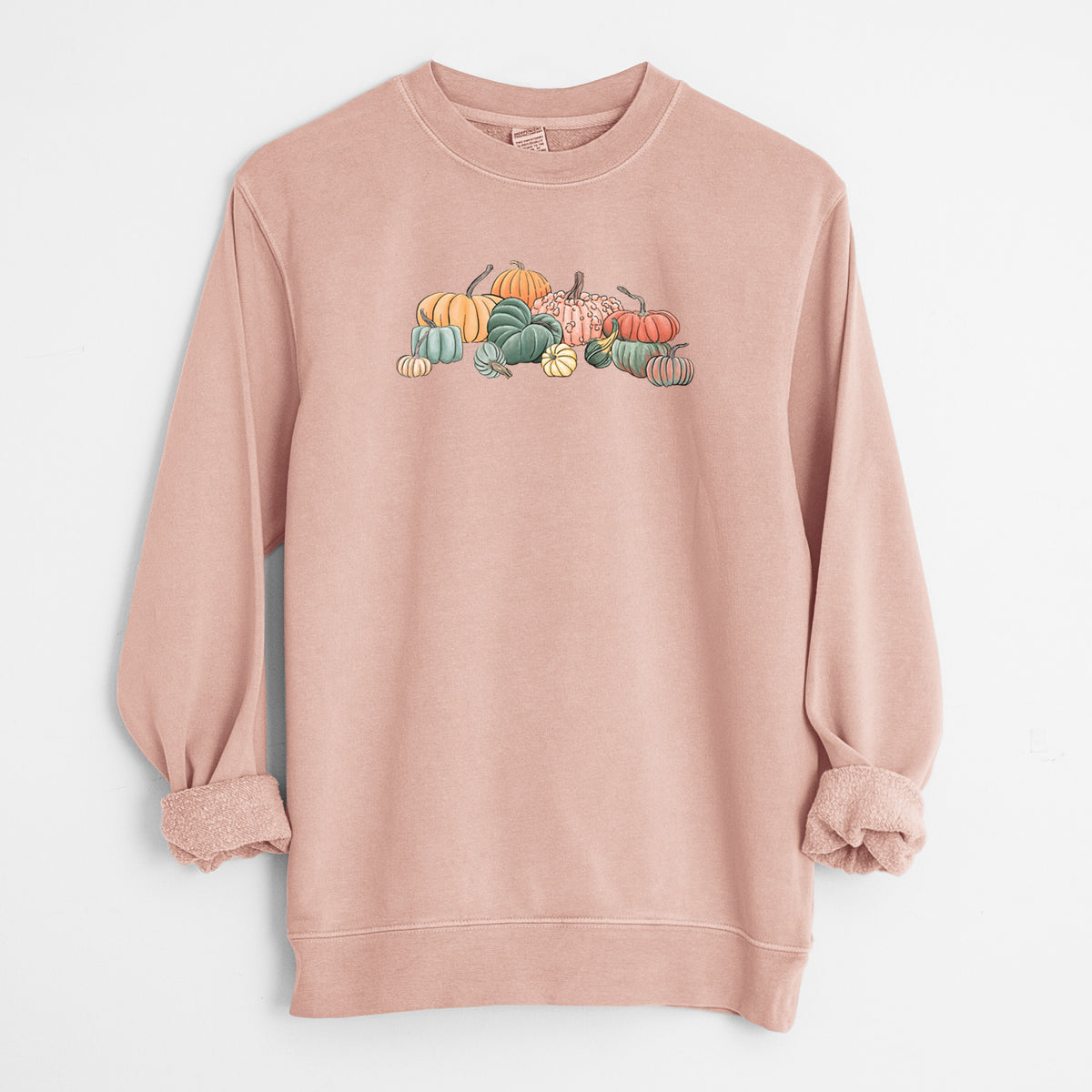 Pumpkin Harvest - Unisex Pigment Dyed Crew Sweatshirt