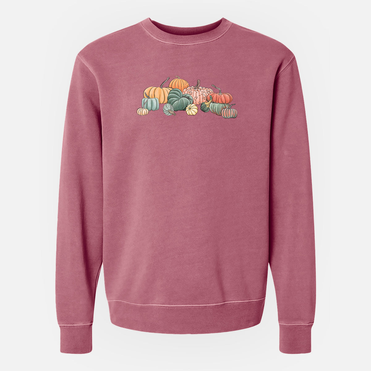 Pumpkin Harvest - Unisex Pigment Dyed Crew Sweatshirt