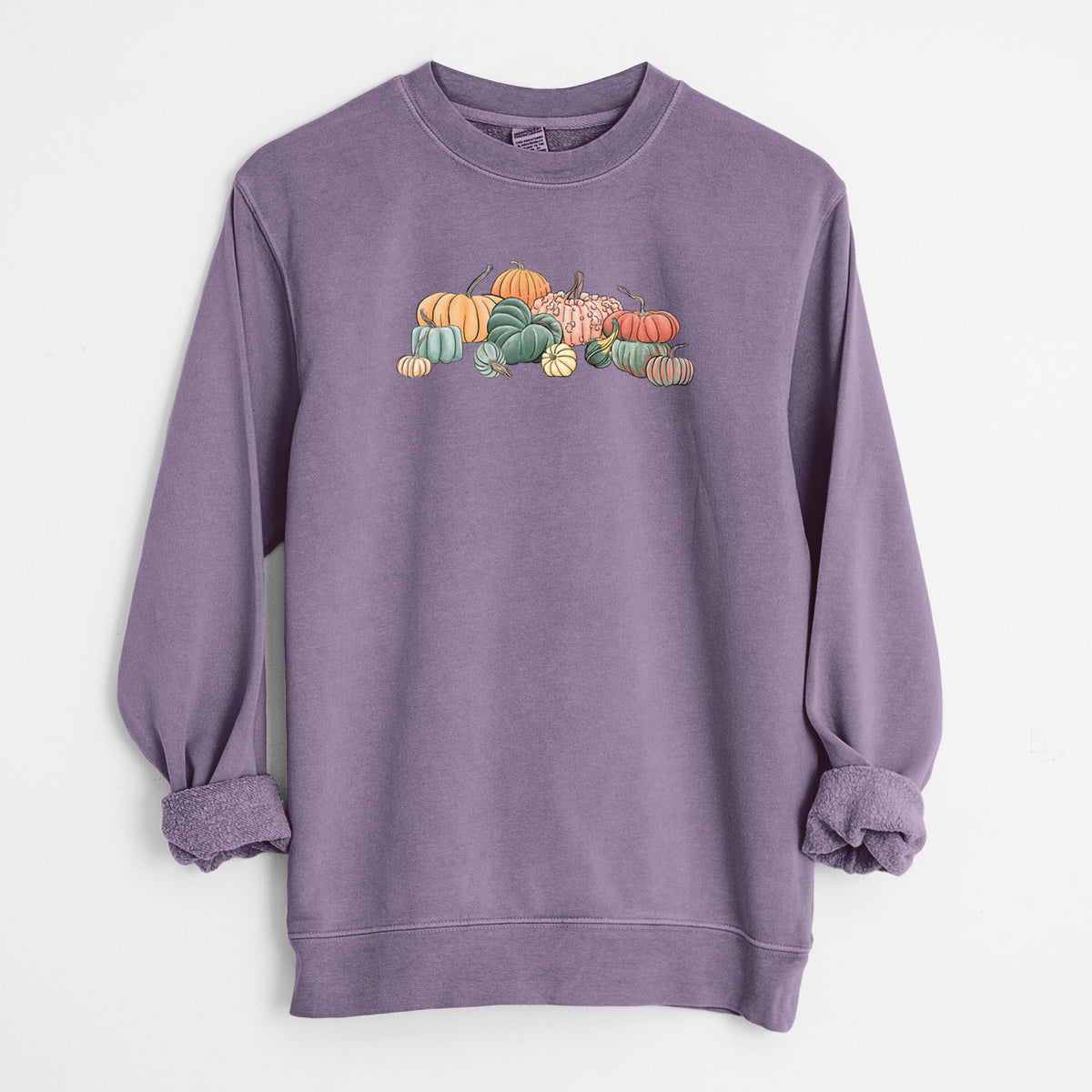 Pumpkin Harvest - Unisex Pigment Dyed Crew Sweatshirt