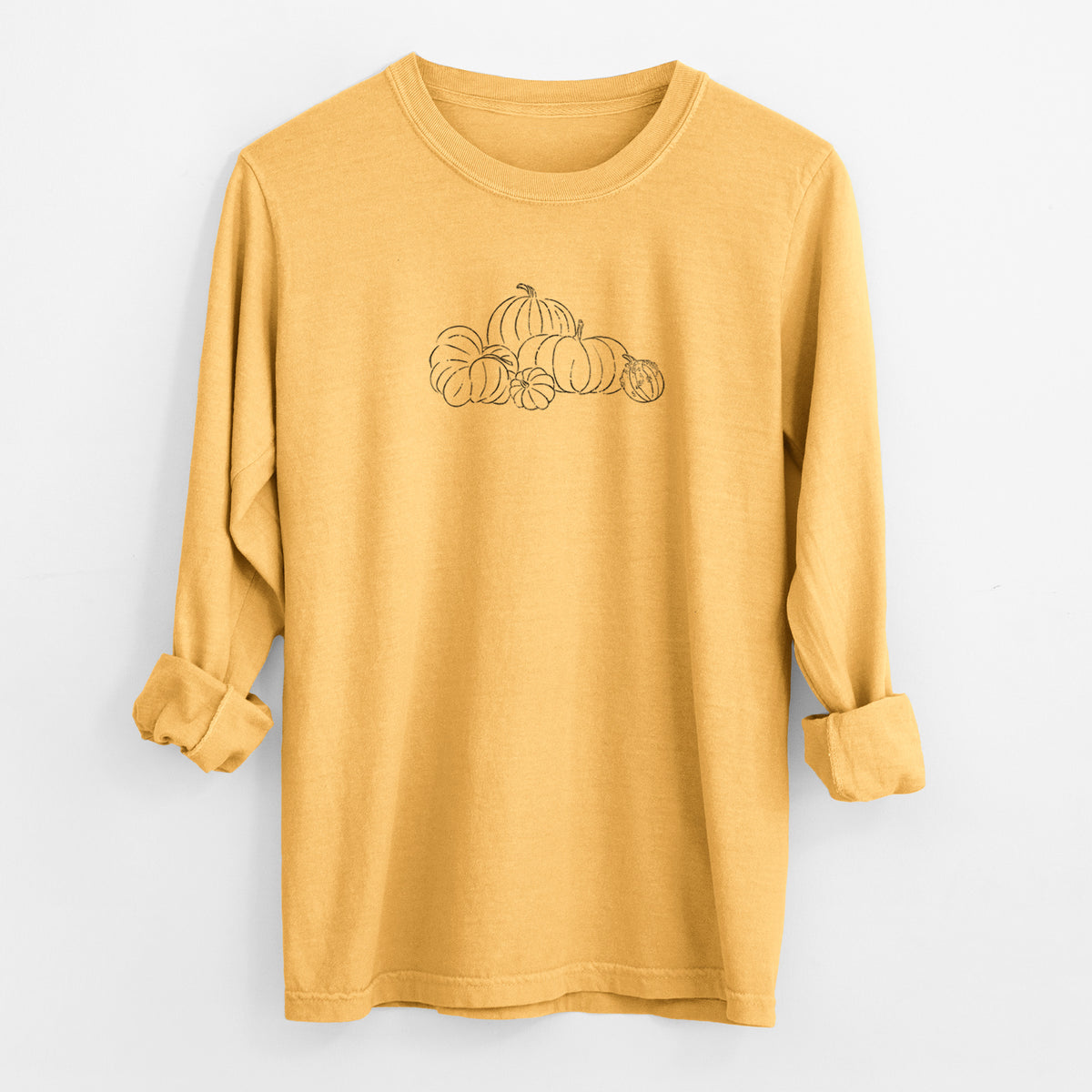 Pumpkins - Men&#39;s Heavyweight 100% Cotton Long Sleeve