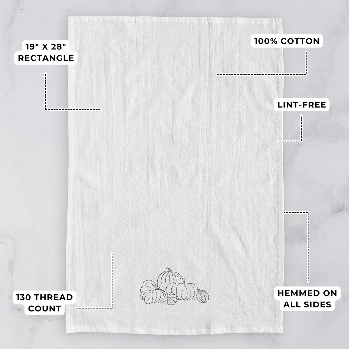 Pumpkins Tea Towel