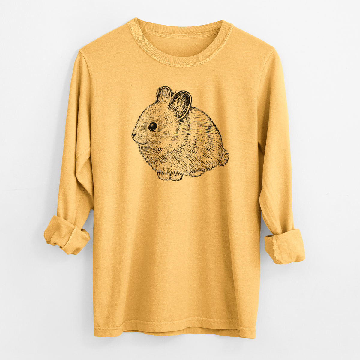 Columbia Basin Pygmy Rabbit - Men&#39;s Heavyweight 100% Cotton Long Sleeve