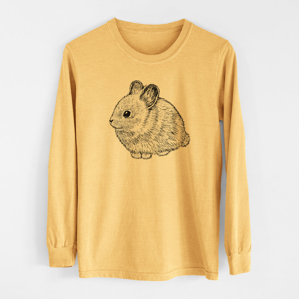 Columbia Basin Pygmy Rabbit - Men&#39;s Heavyweight 100% Cotton Long Sleeve