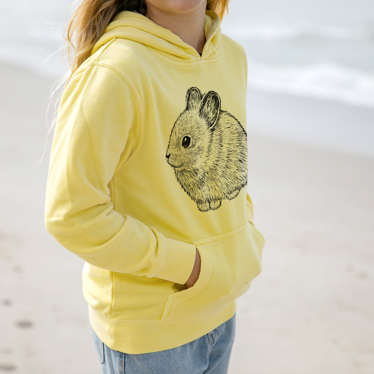 Columbia Basin Pygmy Rabbit - Youth Pigment Dyed Hoodie