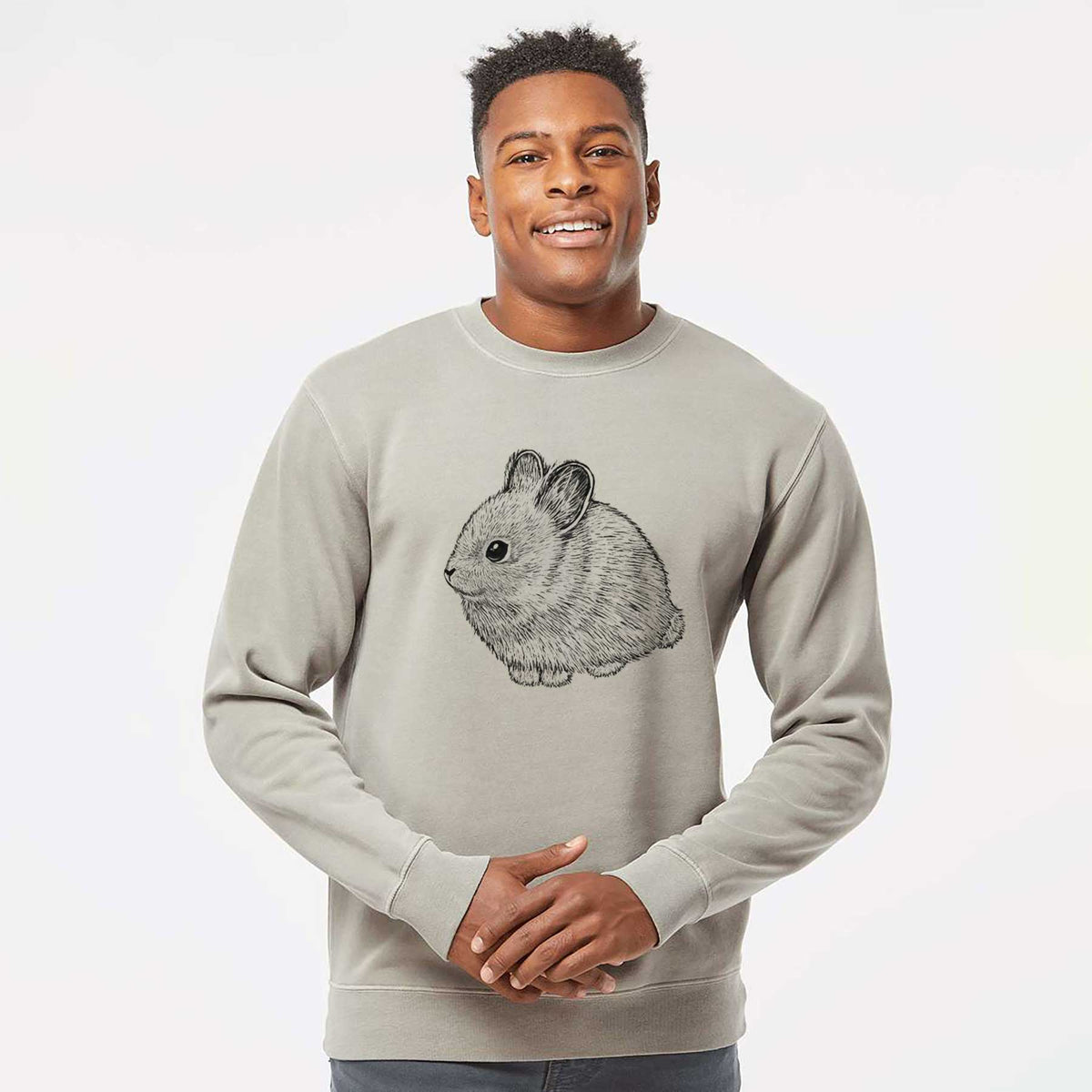 Columbia Basin Pygmy Rabbit - Unisex Pigment Dyed Crew Sweatshirt