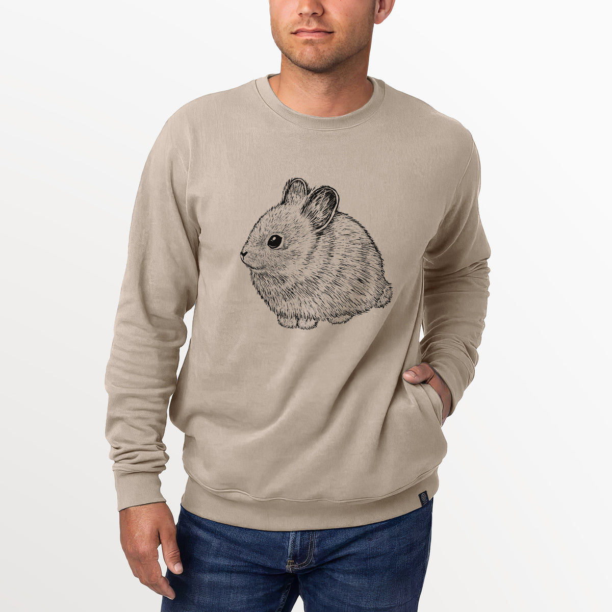 Columbia Basin Pygmy Rabbit  - Unisex Reclaimed Crewneck Sweatshirt