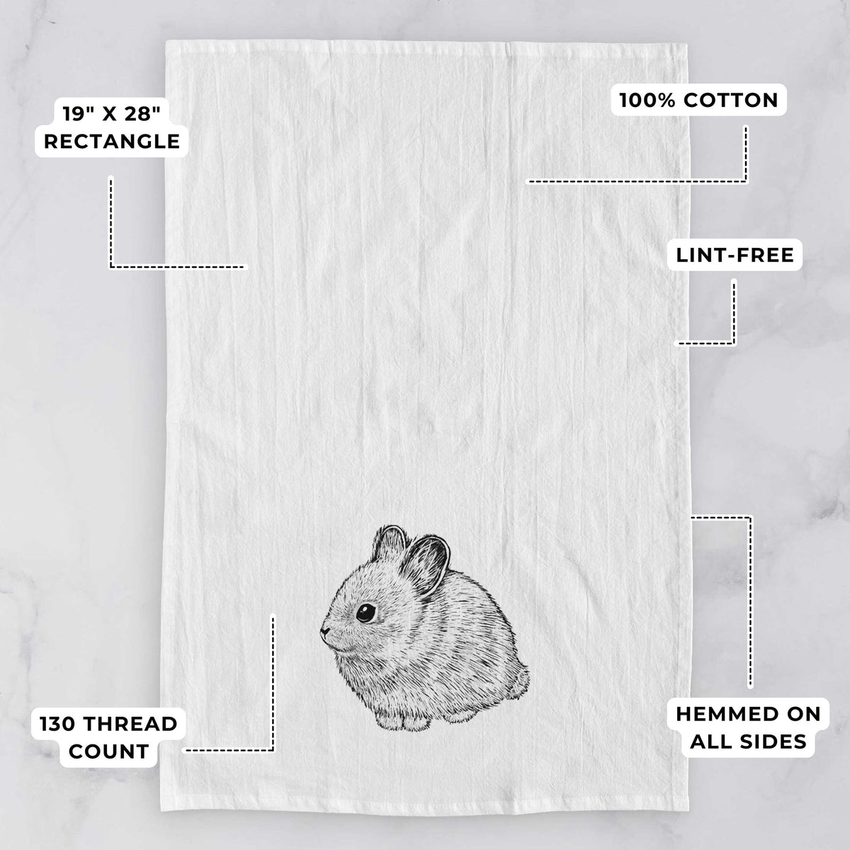 Columbia Basin Pygmy Rabbit Tea Towel