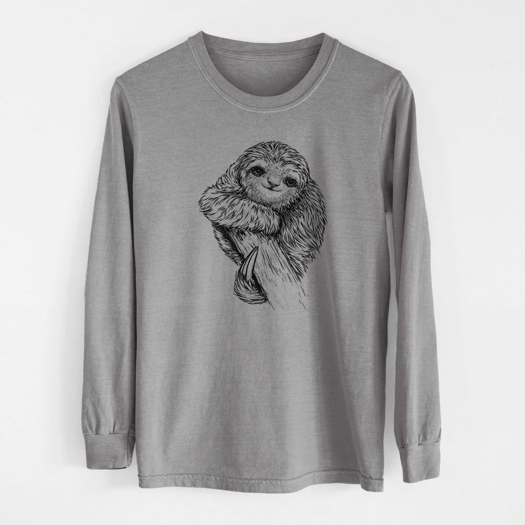 Pygmy Three-toed Sloth - Bradypus pygmaeus - Unisex Comfort Colors 100% Cotton Long Sleeve