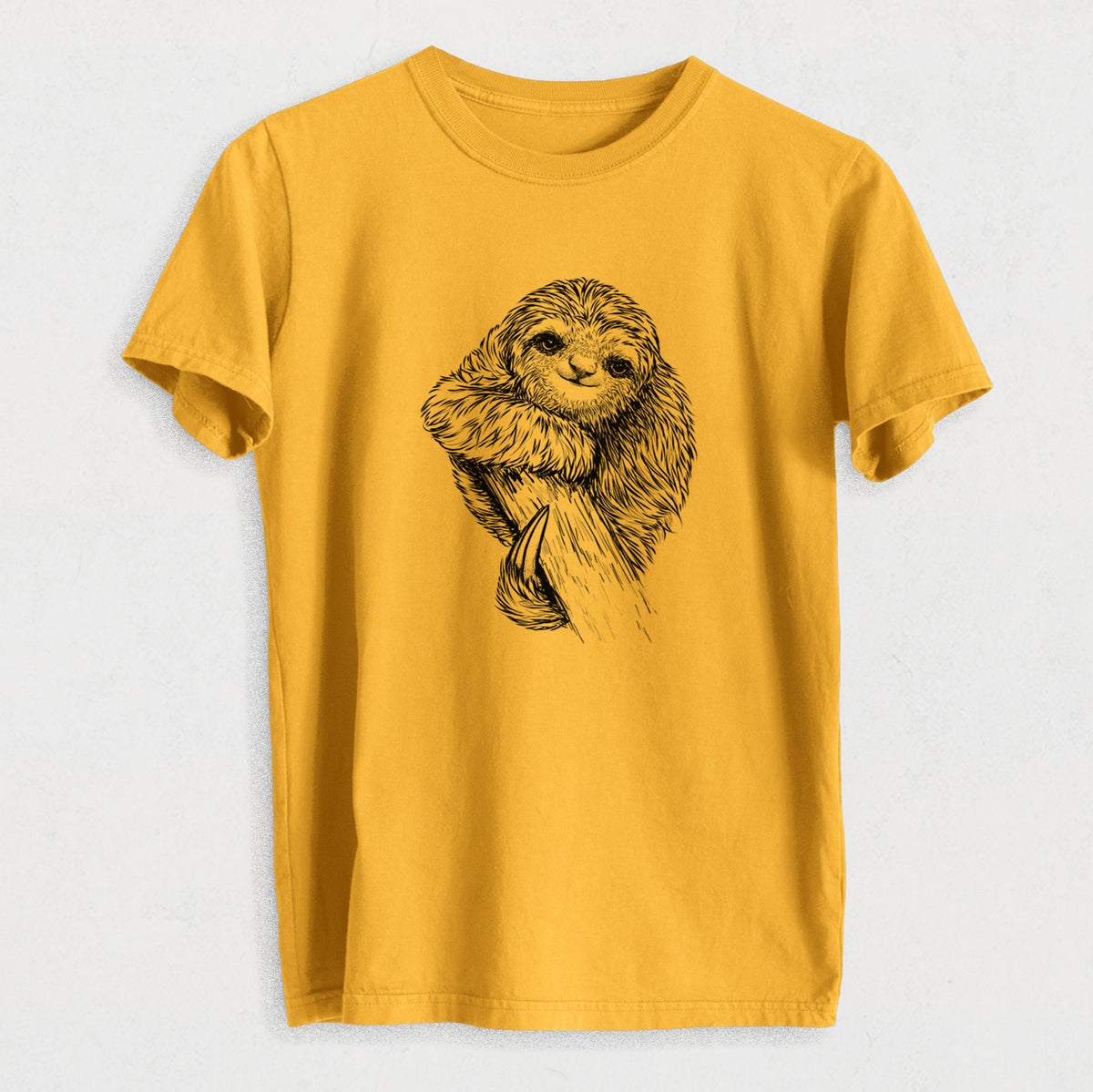 Pygmy Three-toed Sloth - Bradypus pygmaeus - Heavyweight Men&#39;s 100% Organic Cotton Tee