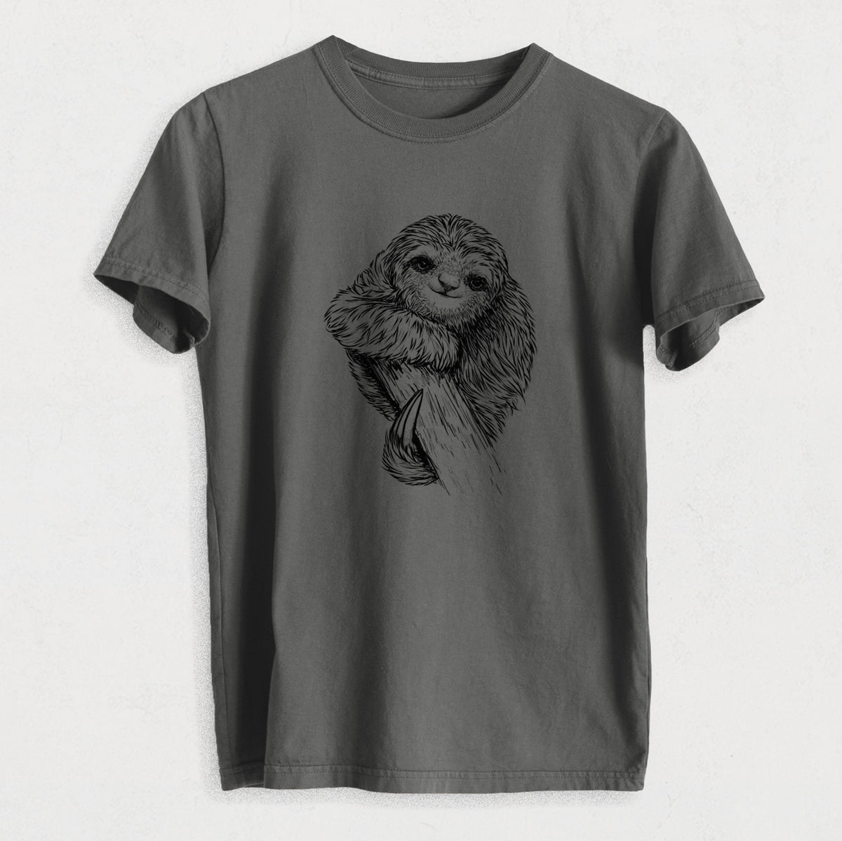 Pygmy Three-toed Sloth - Bradypus pygmaeus - Heavyweight Men&#39;s 100% Organic Cotton Tee