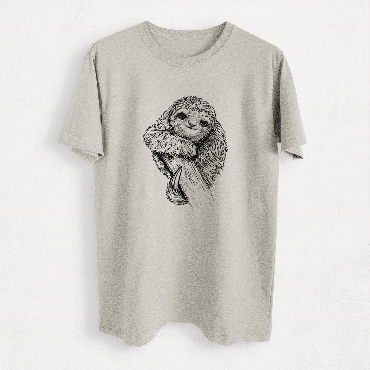 Pygmy Three-toed Sloth - Bradypus pygmaeus - Heavyweight Men&#39;s 100% Organic Cotton Tee