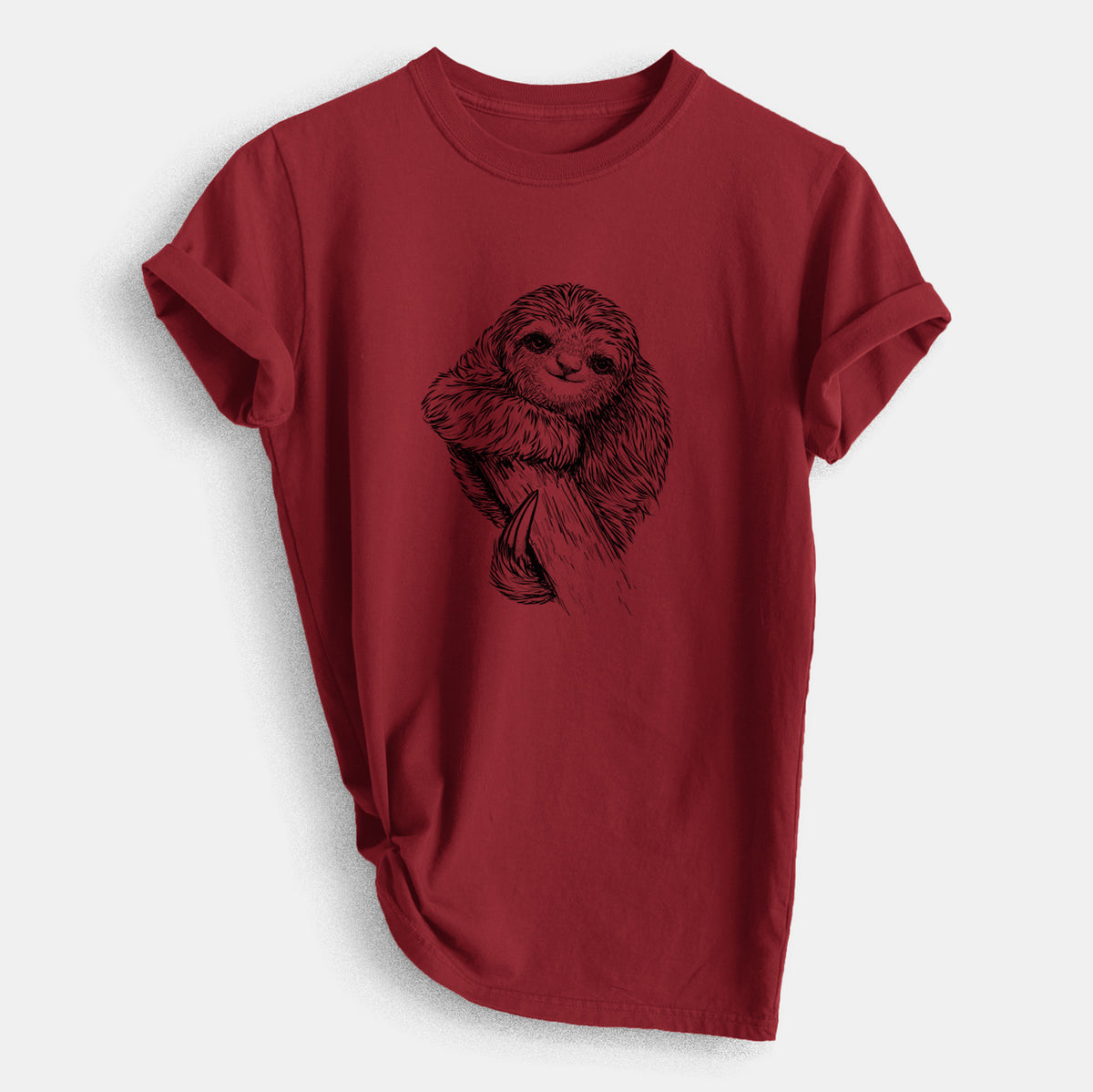 Pygmy Three-toed Sloth - Bradypus pygmaeus - Heavyweight Men&#39;s 100% Organic Cotton Tee