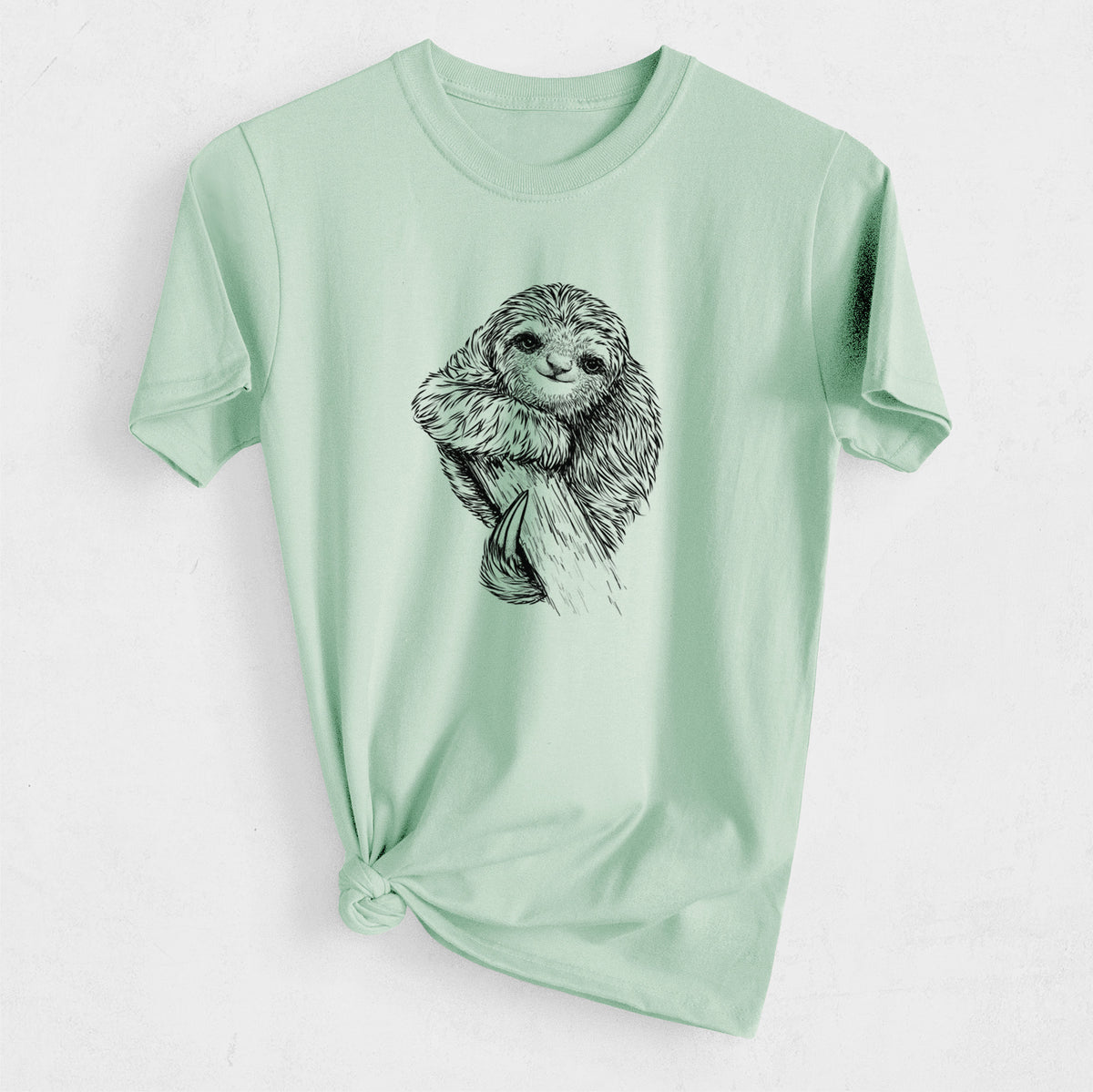 Pygmy Three-toed Sloth - Bradypus pygmaeus - Heavyweight Men&#39;s 100% Organic Cotton Tee