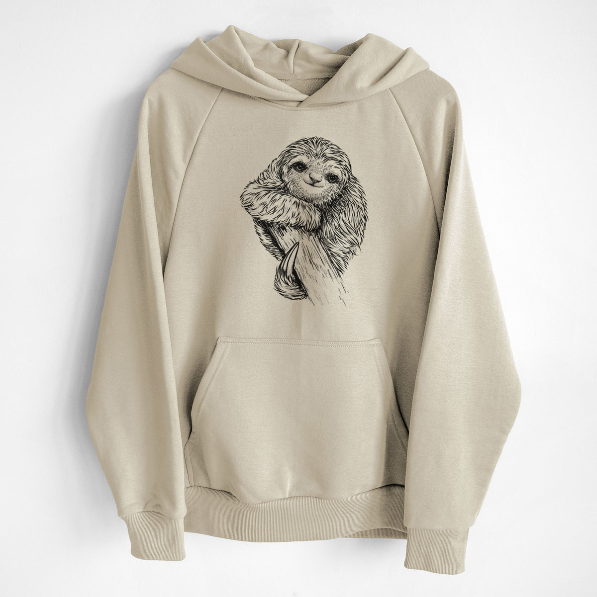 Pygmy Three-toed Sloth - Bradypus pygmaeus - UltraLuxe Heavyweight French Terry Hoodie